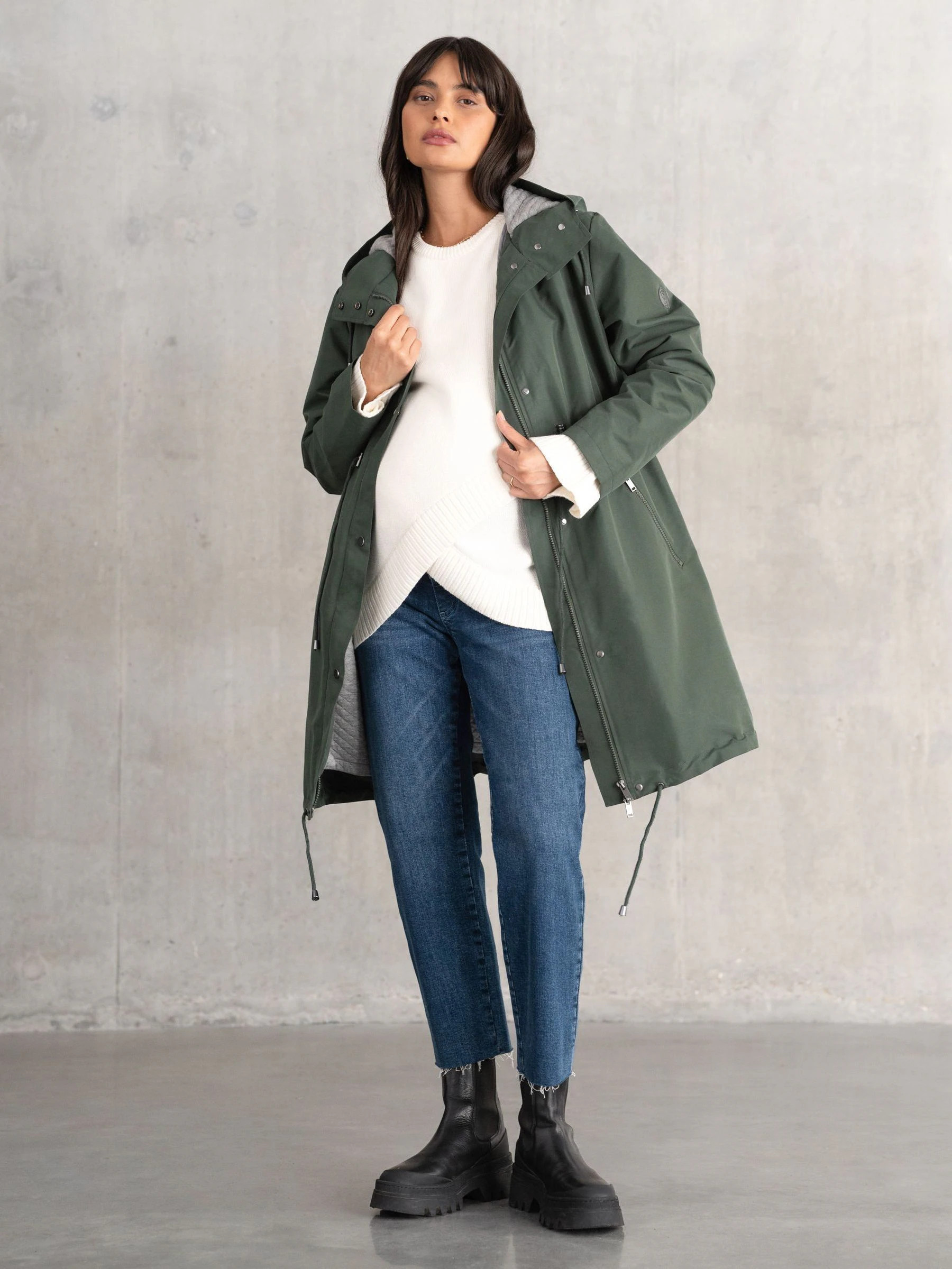 Seraphine Seraphine Maternity Green Lightweight Parka | Next US