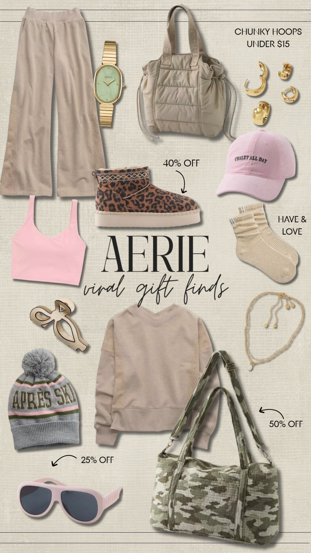 Aerie is crushing it!! Almost all of these are between 25-50% off❣️

Perfect for lat minute gift ideas, or treat yourself 🛍️



#LTKSaleAlert #LTKGiftGuide #LTKFindsUnder50