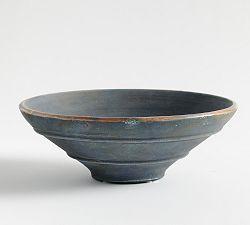 Indigo Artisan Handcrafted Decorative Bowl | Pottery Barn (US)