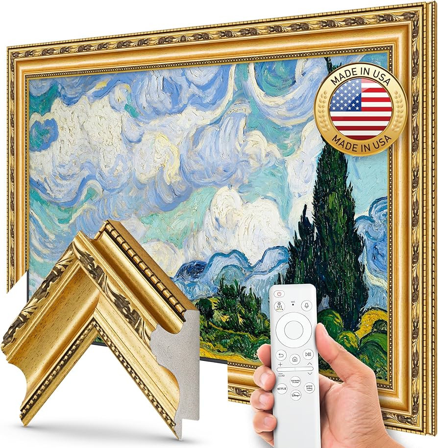 Ornate Gold 50" Premiere Deco TV Frame - Compatible ONLY with Samsung The Frame TVs (Fits 2021-20... | Amazon (US)