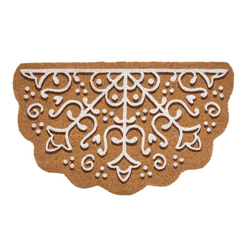 Gingerbread Cookie Shaped Coir Mat, Doormat, Natural | At Home