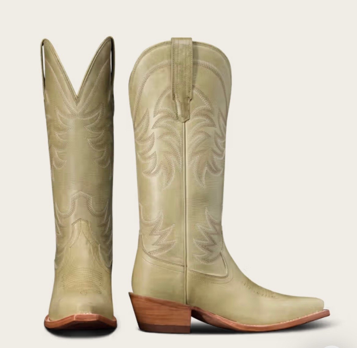 New Tecovas boots in color light sage😍😍

#LTKootd #LTKSeasonal