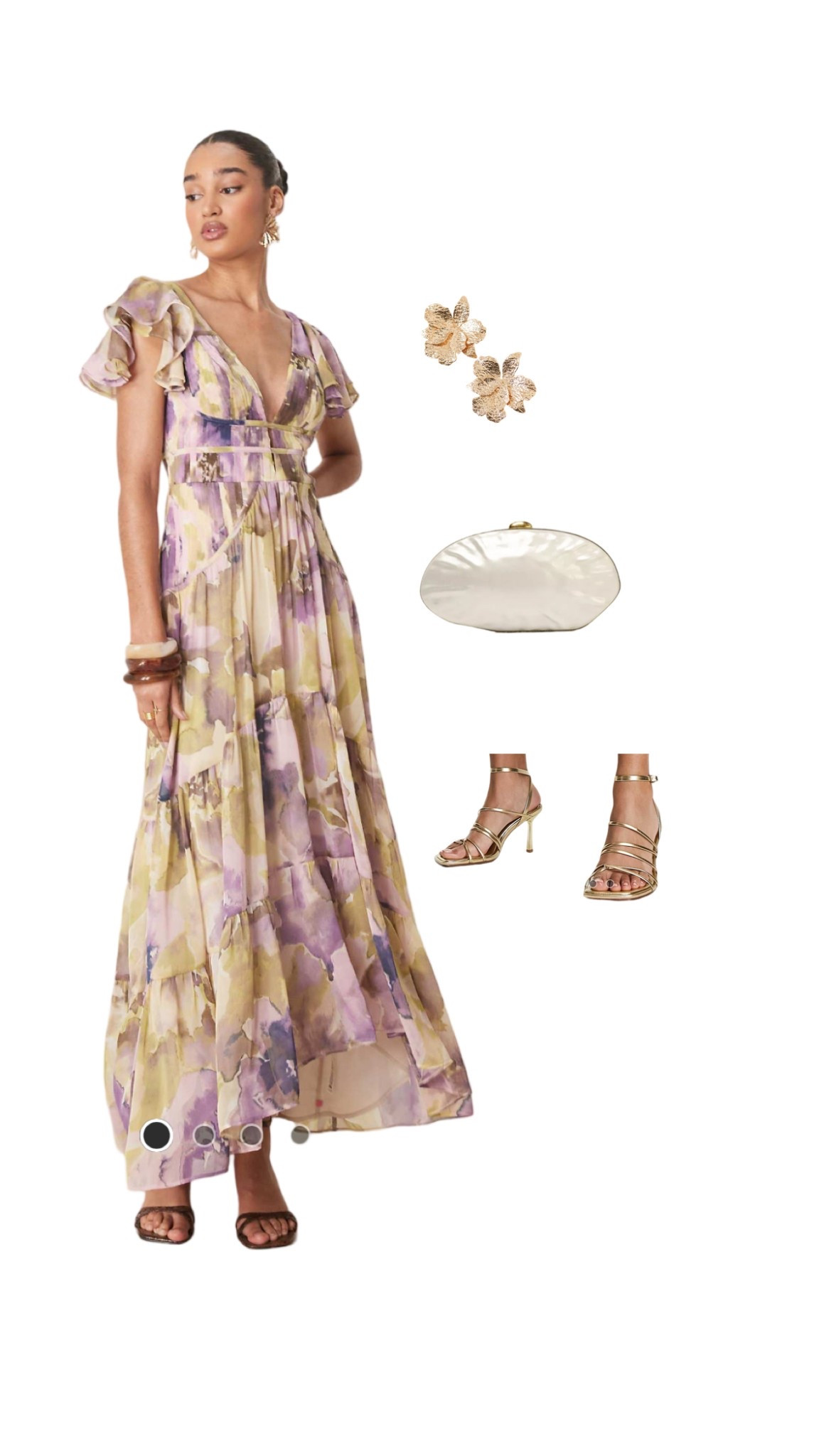 Wedding guest inspo 😍

Ruffle maxi dress, wedding guest dress 