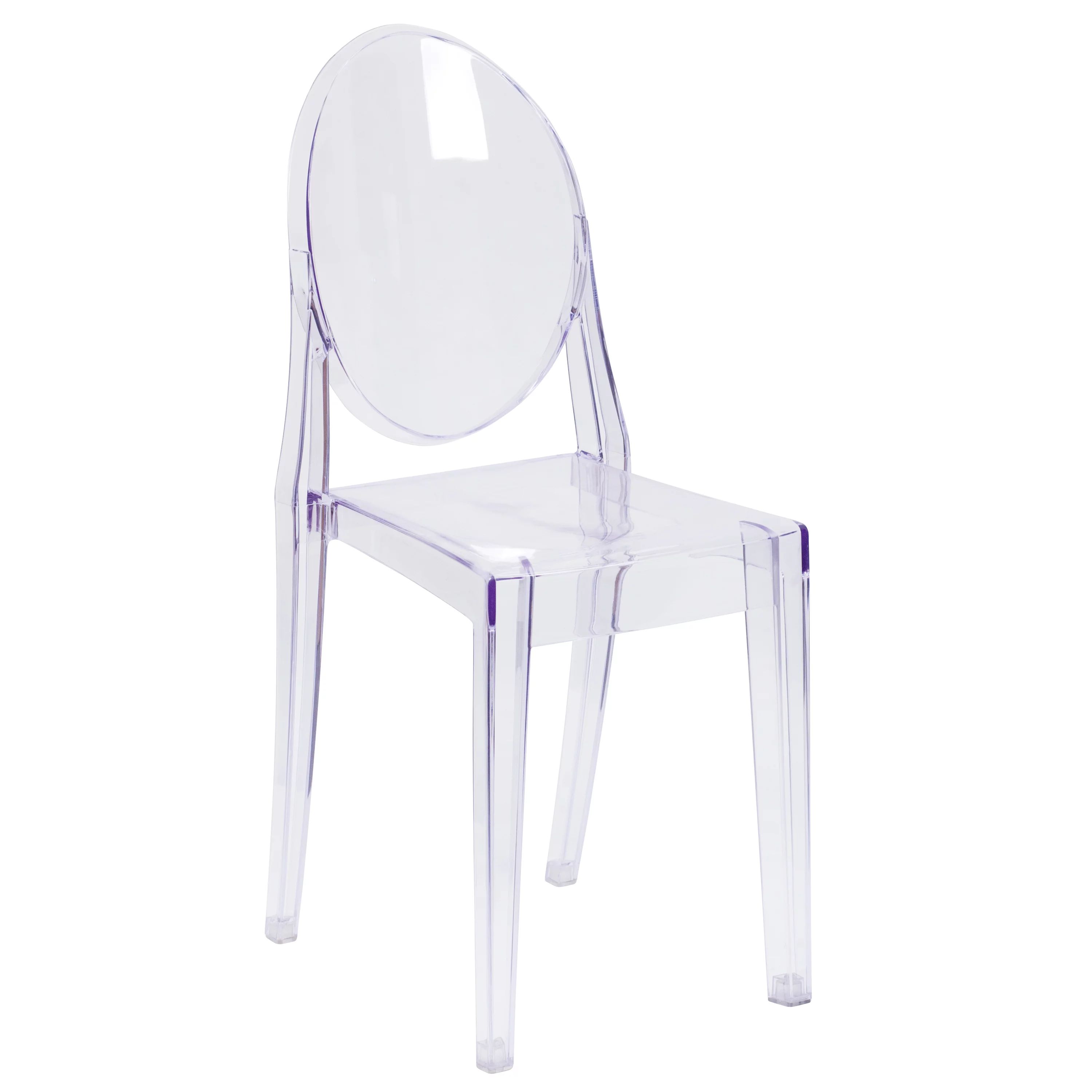 Flash Furniture Ghost Chair with Oval Back in Transparent Crystal | Walmart (US)
