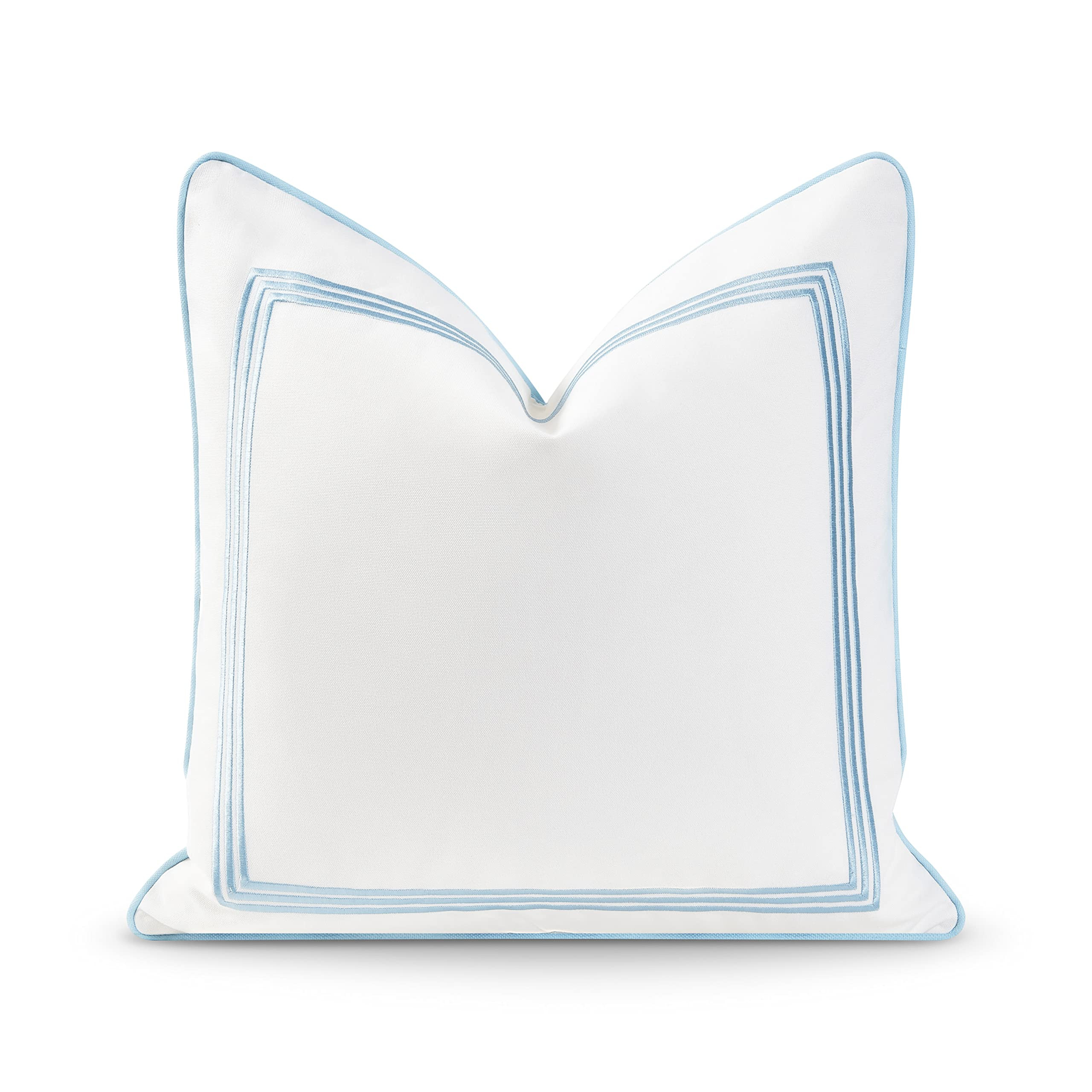 Hofdeco Premium Coastal Hampton Style Patio Indoor Outdoor Pillow Cover Only, 20"x20" Water Resis... | Amazon (US)