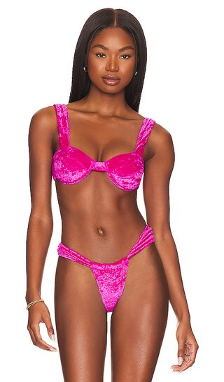 Nelly Bikini Top in Hibiscus | Revolve Clothing (Global)