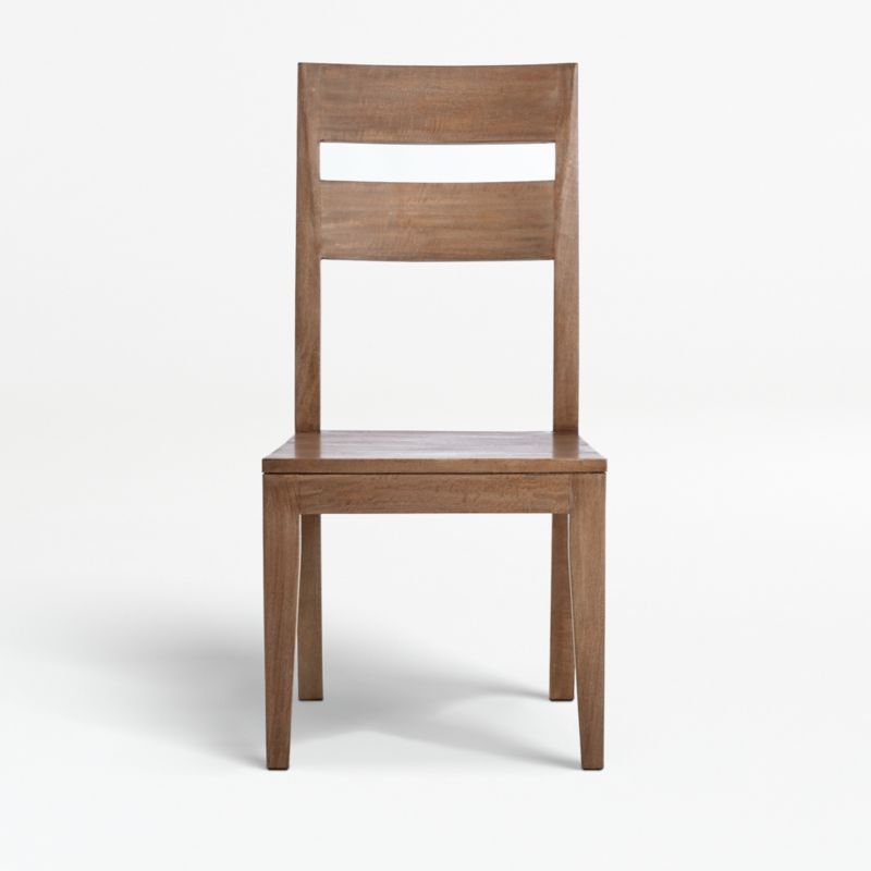 Basque II Grey Wash Light Brown Dining Chair + Reviews | Crate & Barrel | Crate & Barrel
