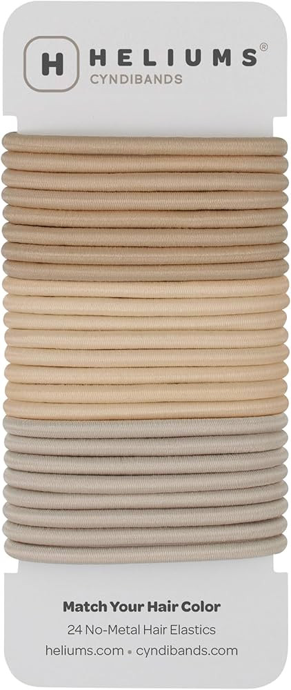 Hair Ties for Blondes - 4mm Elastic Ponytail Holders - Match Your Hair Color Bands - 24 Count (Sa... | Amazon (US)