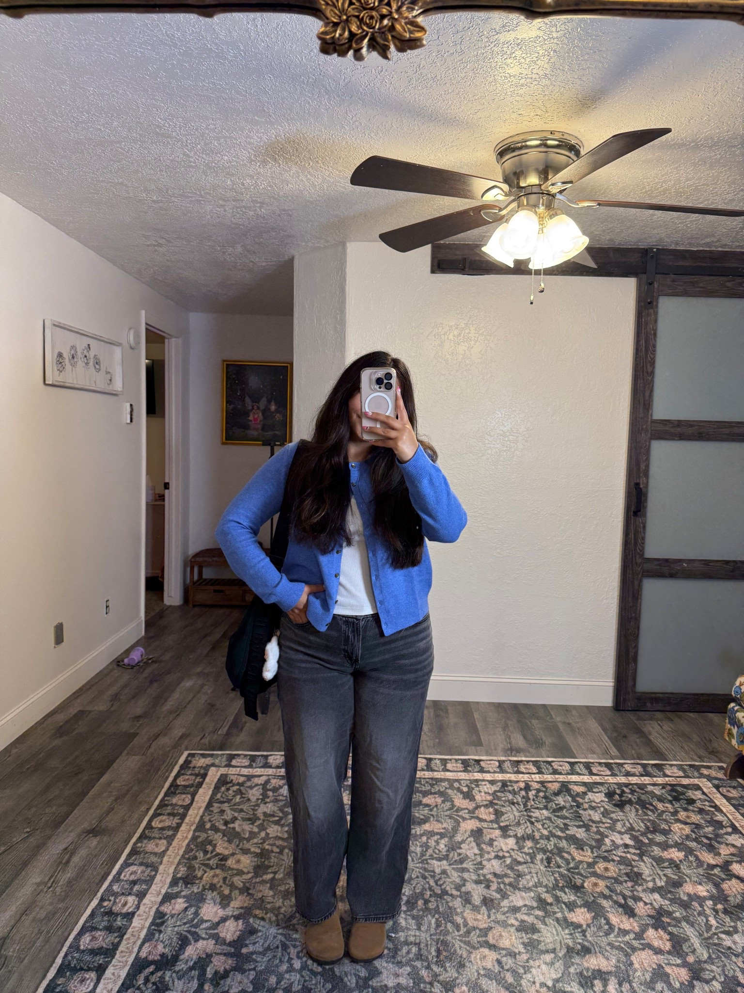 Comfy fall ootd 🤎 wearing a large in the cardigan and tank top, and a 10 short in the jeans. These jeans might be low in stock so linking similar options :)

#LTKPetite #LTKSaleAlert #LTKMidsize