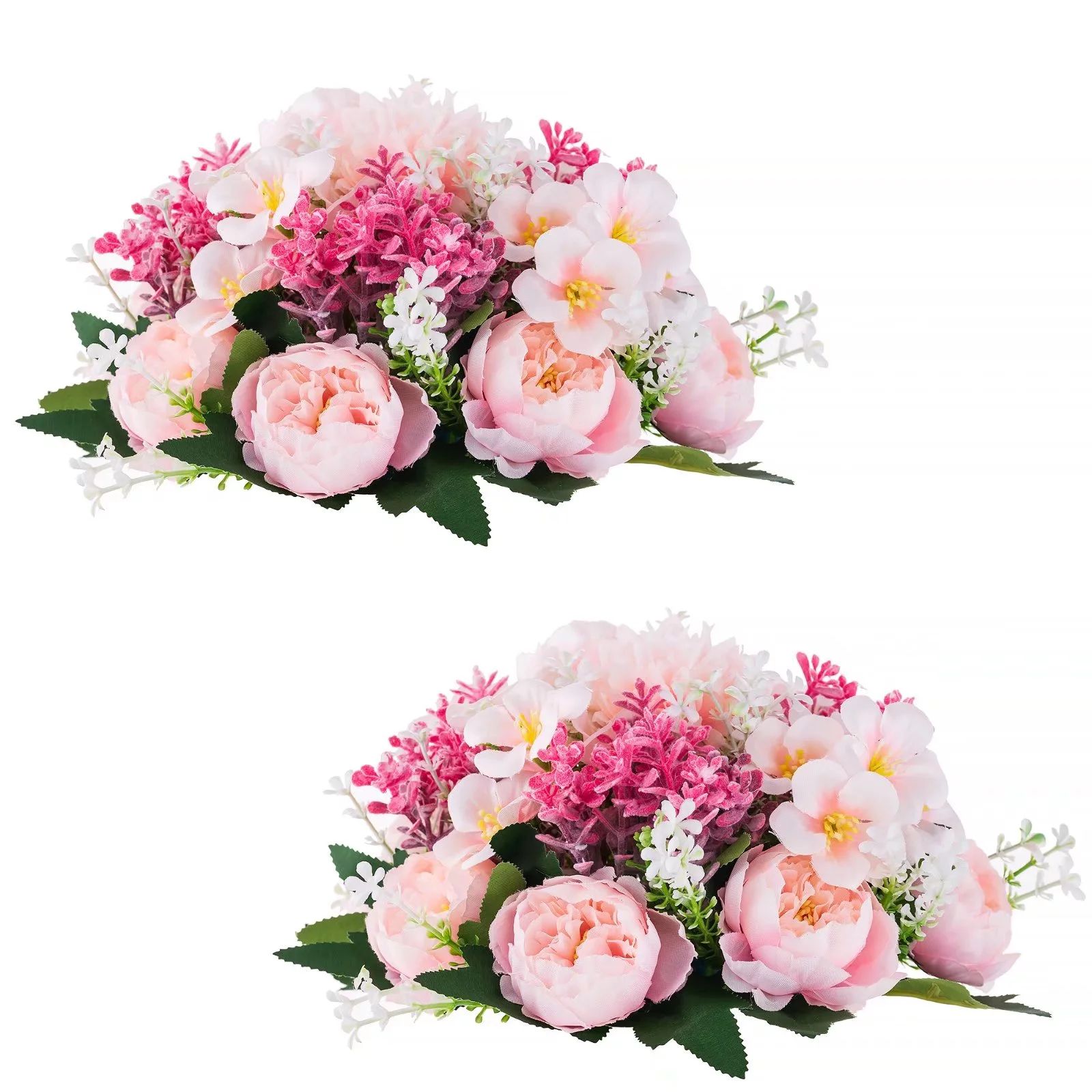 Fake Flowers Kissing Ball for Spring Wedding Centerpieces Set of 2 Pink Artificial Flower Arrange... | Walmart (US)
