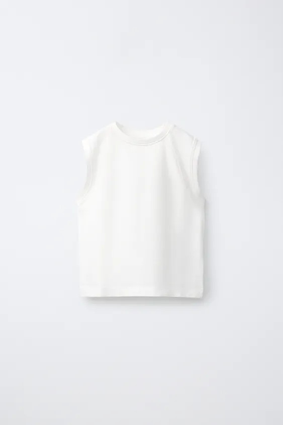 \u00c4rmelloses T-Shirt mit Rundhalsausschnitt. | Zara DE
