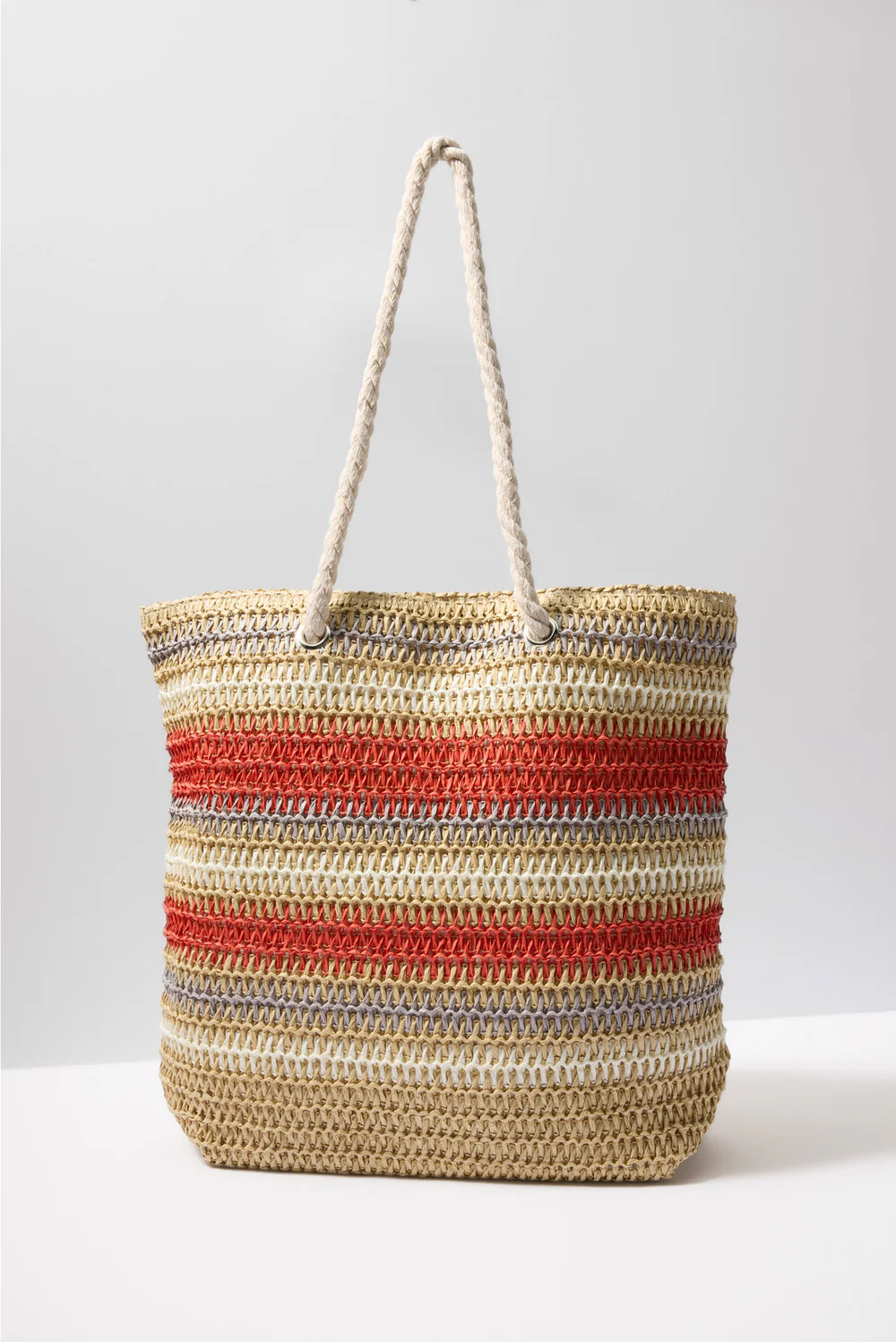 Salerno Stripe Raffia Tote | Evereve