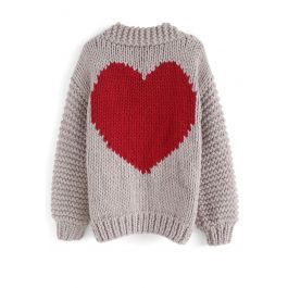 Key to My Heart Hand Knit Chunky Cardigan | Chicwish