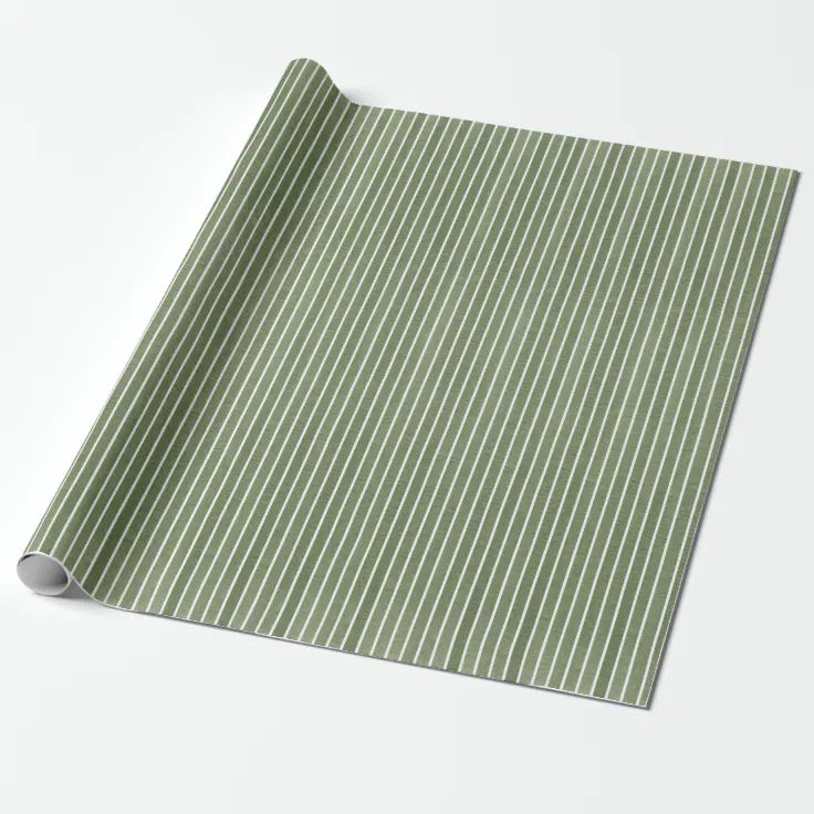 Modern Minimalist Green Rustic Texture Stripes  Wrapping Paper | Zazzle | Zazzle