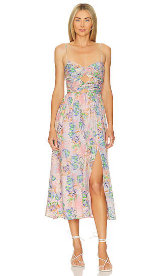 Emine Dress in Pink & Blue Floral | Revolve Clothing (Global)