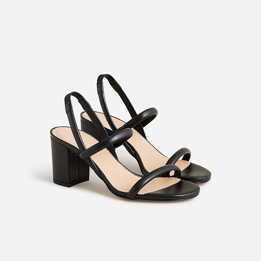 Lucie slingback block-heel sandals in leather | J. Crew US