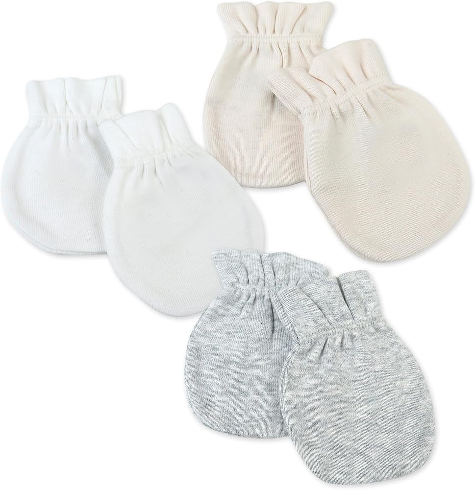 HonestBaby Baby 100% Organic Cotton Multipack Cap Hats and No Scratch Mitts | Amazon (US)