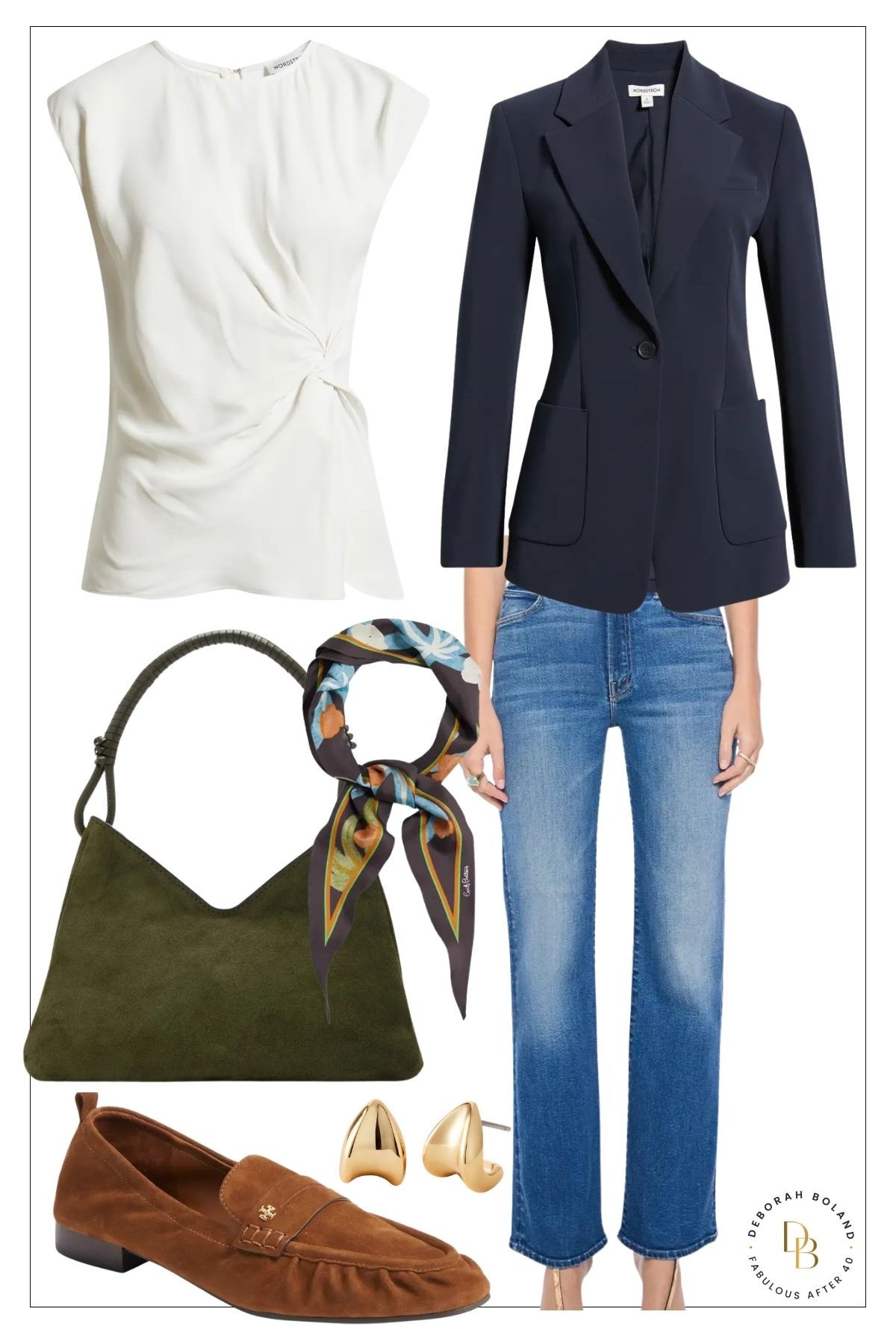 Here’s a casual chic look that can be worn for a morning of meetings to brunch with the ladies. This side tie twist top is elegant and chic and these camel colored loafers are super comfy.

#LTKSeasonal #LTKOver40 #LTKSaleAlert