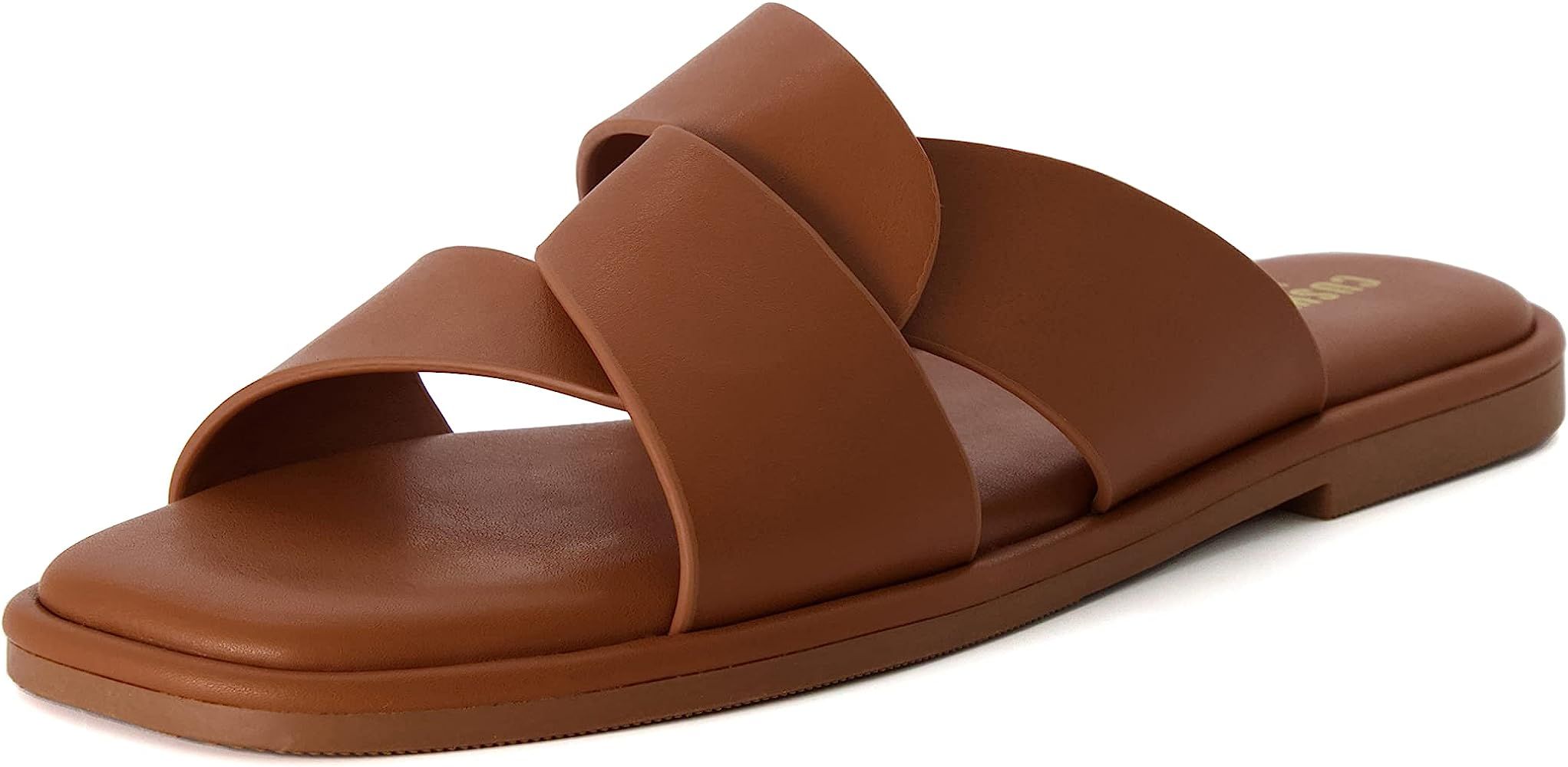 CUSHIONAIRE Women's Tribune slide sandal +Memory Foam, Wide Widths Available | Amazon (US)