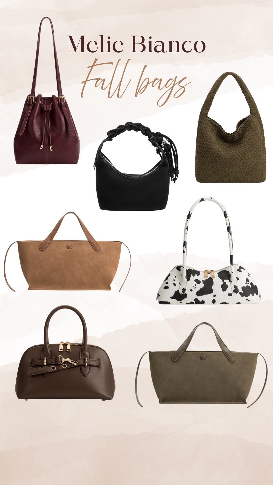 Code JACLYNR15 for 15% off! Love these fall handbags! 

Suede, cow print, burgundyy

#LTKSeasonal #LTKItBag #LTKWorkwear