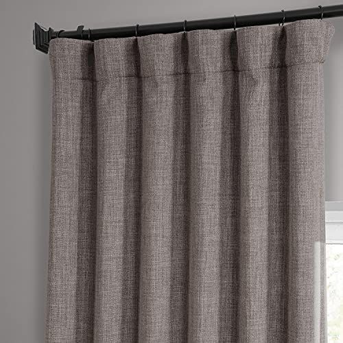 HPD Half Price Drapes BOCH-LN185-P Faux Linen Room Darkening Curtain (1 Panel), 50 X 108, Mink | Amazon (US)