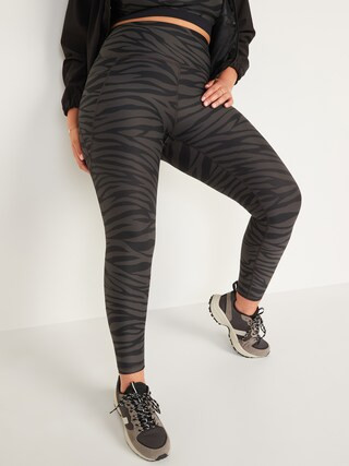 High-Waisted PowerSoft 7/8-Length Side-Pocket Leggings For Women | Old Navy (US)