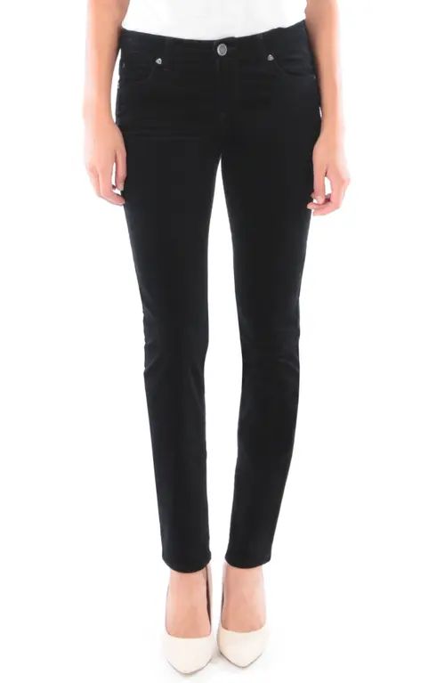 KUT from the Kloth Diana Stretch Corduroy Skinny Pants in Black Jm at Nordstrom, Size 8P | Nordstrom