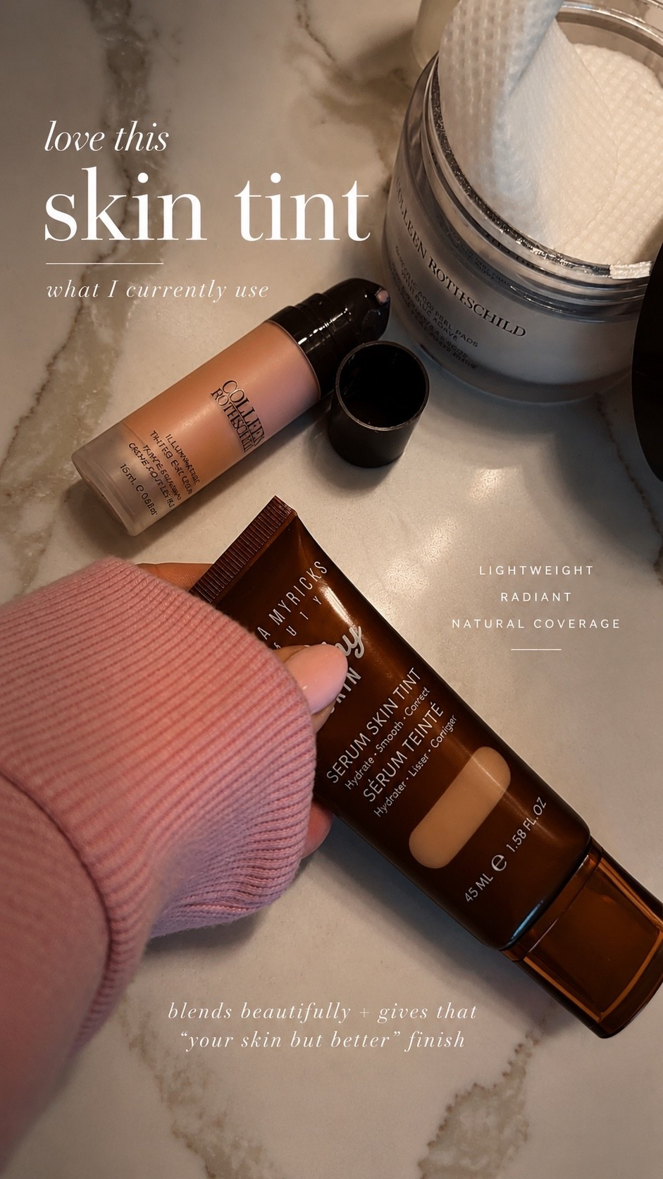 Loving the  Yummy Skin Tint lately 🤍 I wear shade 5 and the finish is SO pretty. The illuminating eye cream brightens + hydrates so well too.

Also forever obsessed with the  glycolic peel pads… I use them 2x a week and they’ve helped my fine lines + texture so much 👏🏼

#LTKBeauty #LTKSaleAlert #LTKgrwm