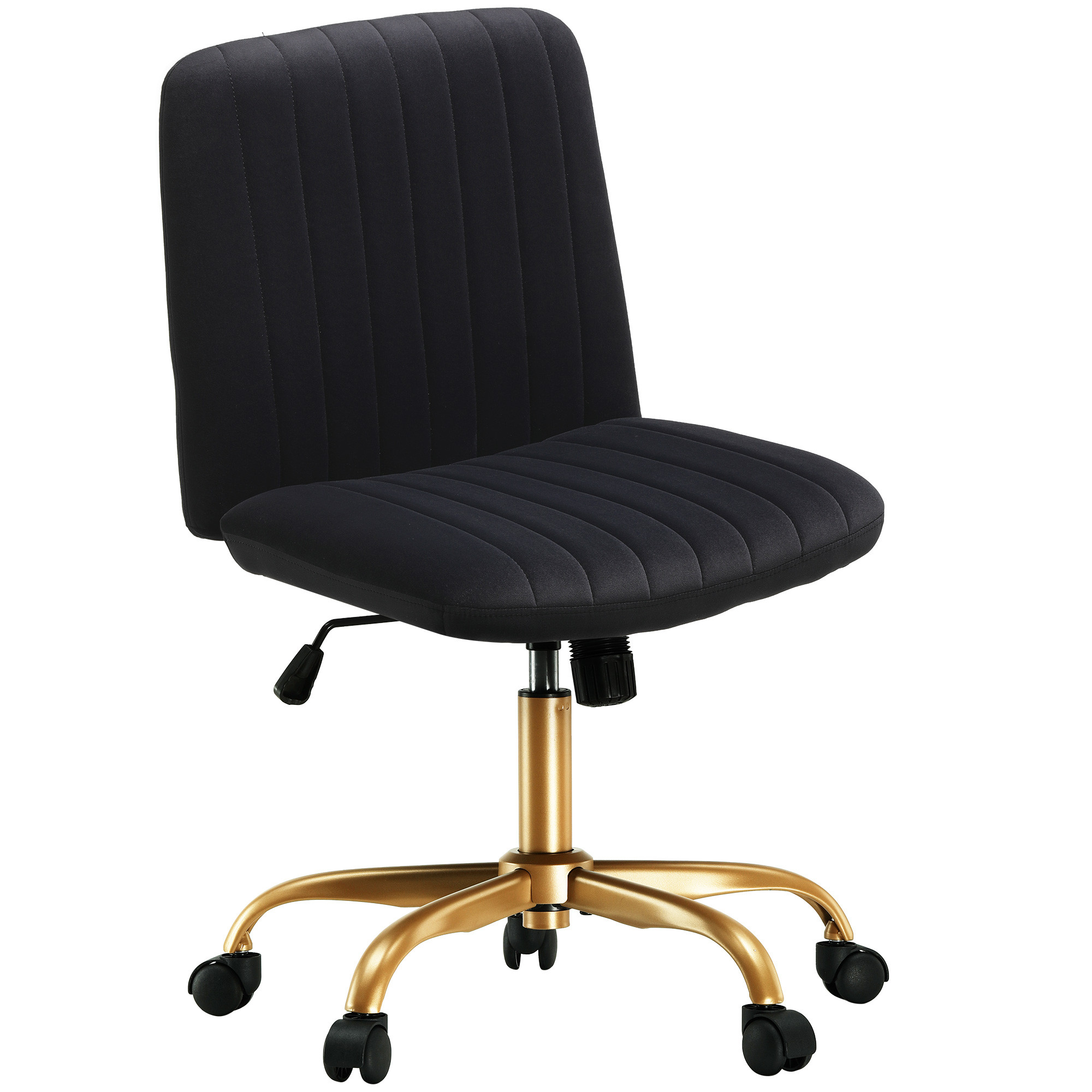Mainstays Extra Plush Velvet Channel Upholstered Office Chair - Black | Walmart (US)