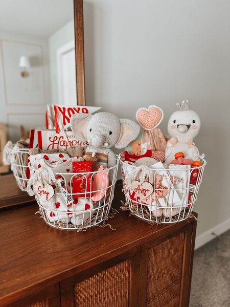 grayson and aspyn’s love baskets this year turned out so cute! making holiday’s extra special is my favorite and it can be as simple as you want it to be! we love adding new cuddle and kind friends and have a discount link in my instagram bio! if an item isn’t linked here, check out my instagram post! #valentinesday #lovebaskets 

#LTKkids #LTKbaby #LTKfamily