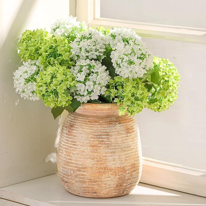 Ceramic Rustic Terracotta Vase - Neutral Farmhouse Decor - Pampas Vase - Decorative for Home, Liv... | Amazon (US)