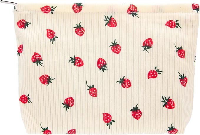 PAZIMIIK Makeup Bag Large Cotton Zipper Pouch for Purse Travel Canvas Make Up Organizer for Women... | Amazon (US)