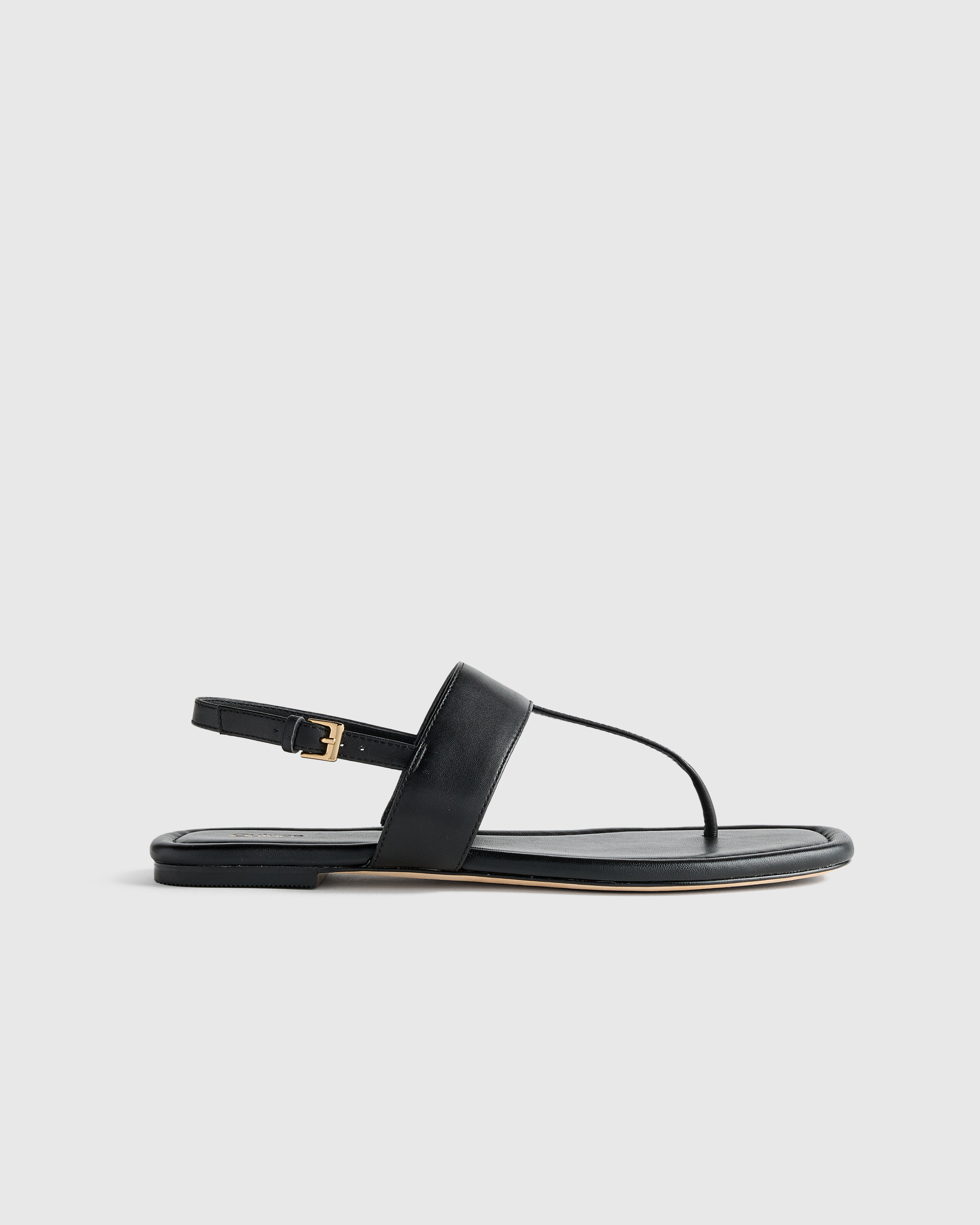 Quince | Women's Italian Leather T-Strap Sandal in Bone, Size 10 | Quince