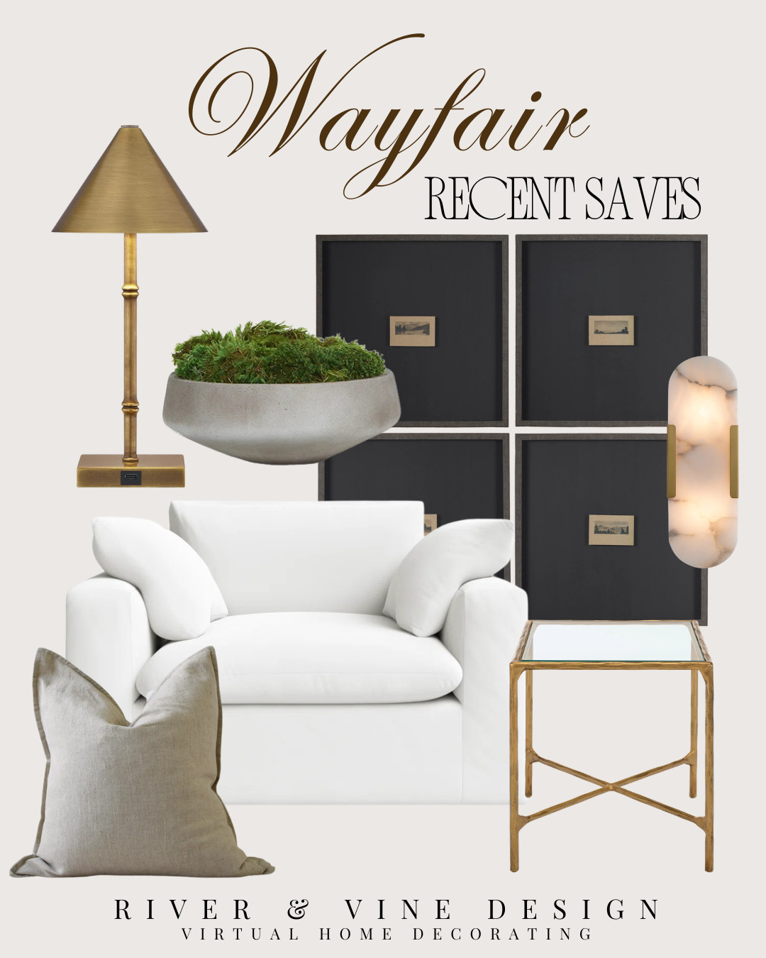 My Wayfair saves lately are all about pieces that feel quietly elevated. ✨

Soft neutrals, warm brass, sculptural lighting, and darker contrast pieces that instantly make a room feel more layered and intentional. I’m especially loving the mix of clean upholstery with moodier accents right now — it keeps a space feeling timeless instead of overly trendy.

These are the kinds of finds that work almost anywhere: a better table lamp, a statement chair, a textured pillow, or artwork that grounds the room without overpowering it.

You don’t need a full redesign to make your home feel more polished — sometimes it’s just a few really good pieces.

These are the details that make a space feel elevated. ✨ 

 #LTKHome