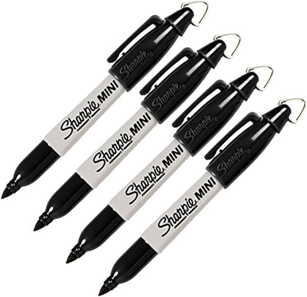 Sharpie Mini Permanent Markers, Fine Point, 4-Count (4 Markers, Black) | Amazon (US)