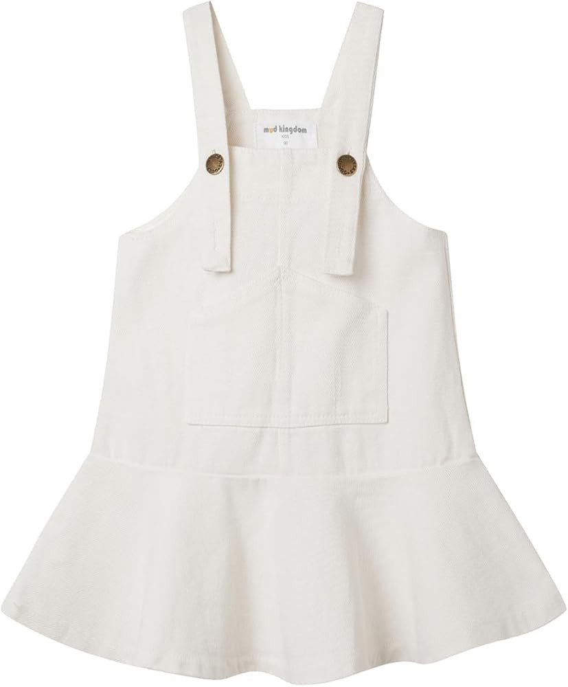 Mud Kingdom Little Girls Denim Overall Dress Bib Adjustable Strap Jumper | Amazon (US)