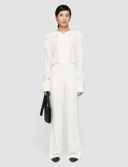 Wool Viscose Faille Morissey Trousers | Joseph