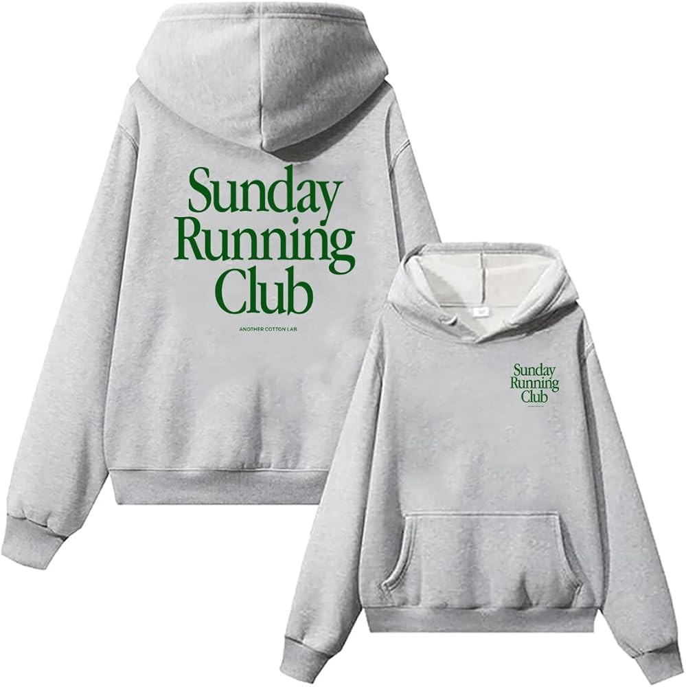 Sunday Running Club Hoodie Sunday Running Club Sweatshirt Funny Shirts Crewneck Long Sleeve Tops ... | Amazon (US)