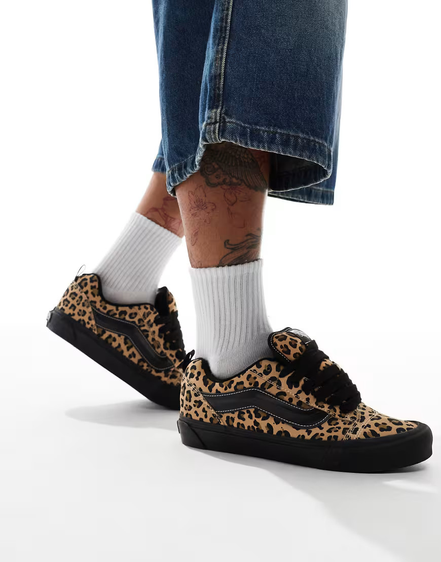 Vans Knu Skool sneakers in leopard print-Multi | ASOS (Global)