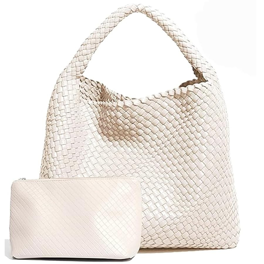 2025 Woven Tote Bag for Women, Extra Large Fashion Shoulder Hobo Bags, Leather Woven Beach Bag, W... | Amazon (US)