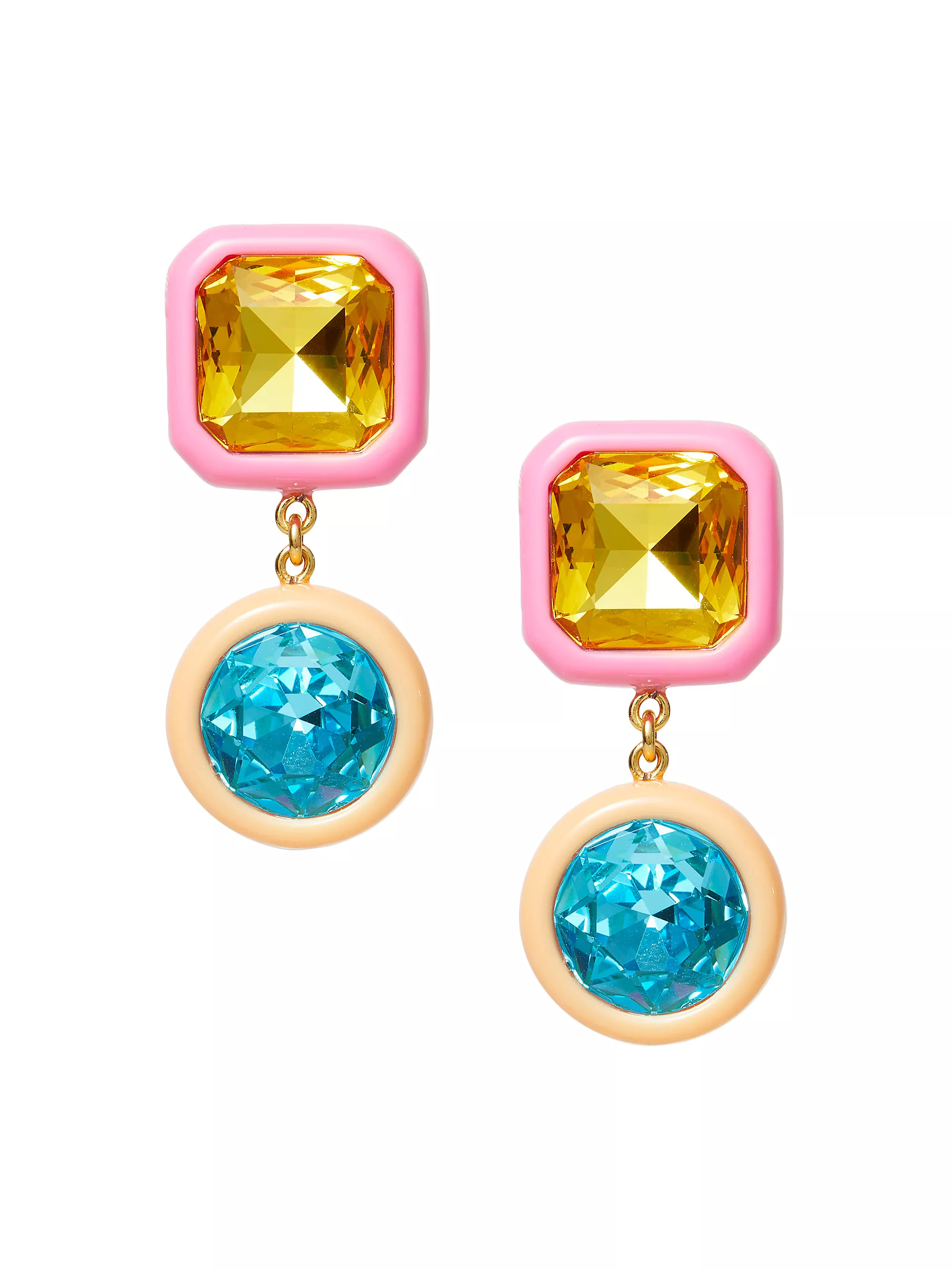 Gem Goldtone, Acetate & Crystal Drop Earrings | Saks Fifth Avenue