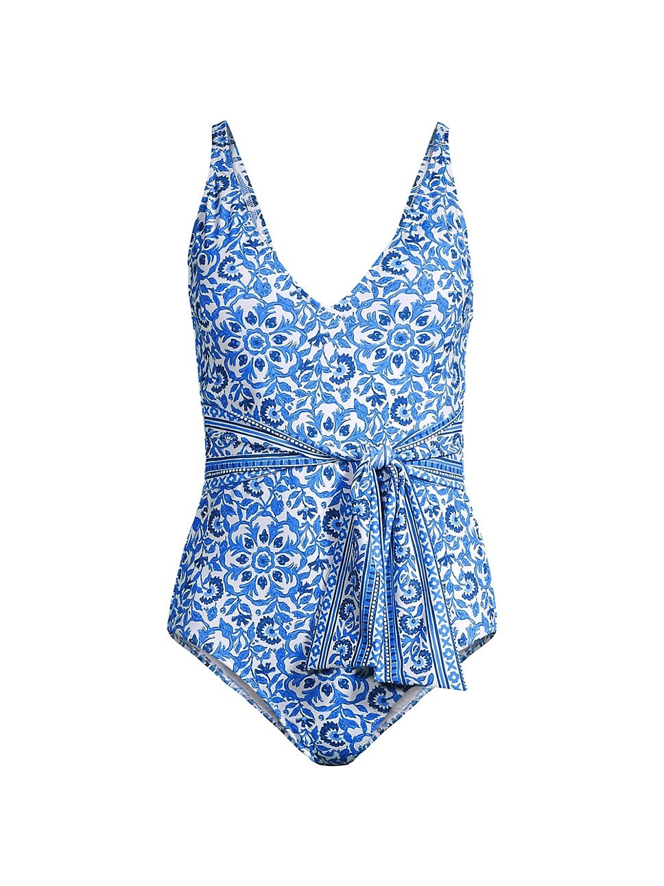 Floral Belted One-Piece Swimsuit | Saks Fifth Avenue