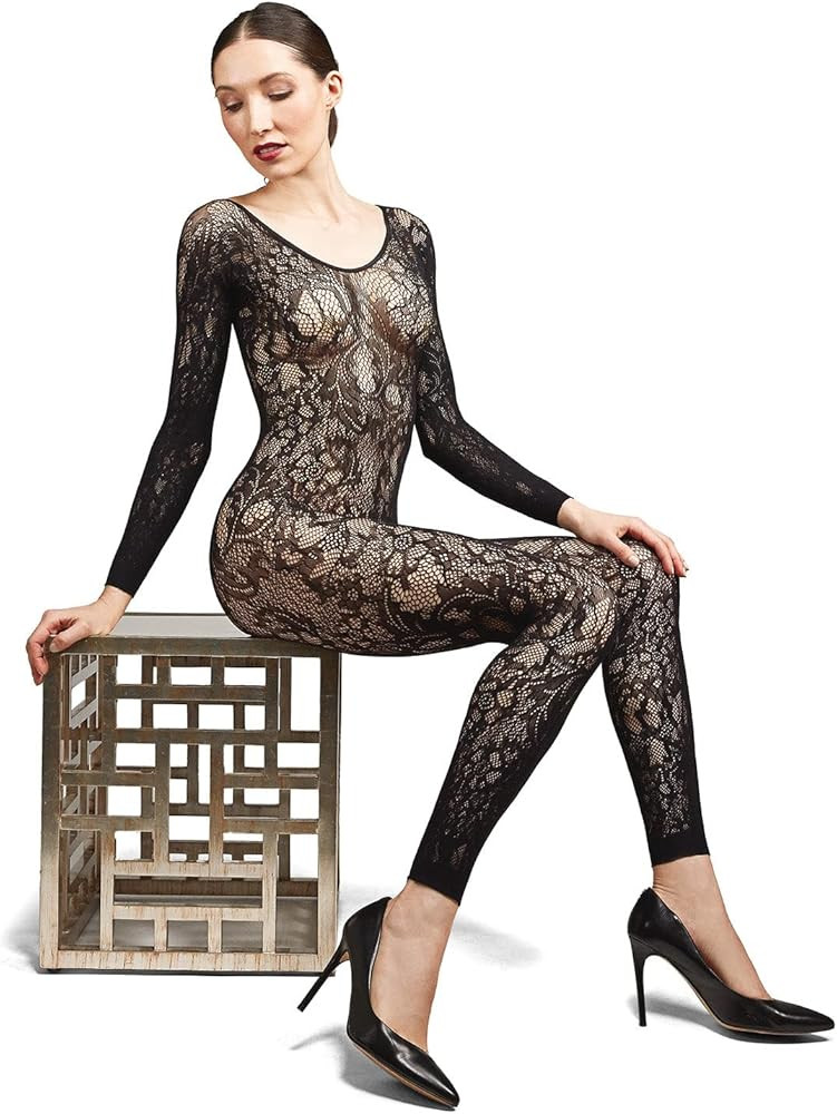 Natori Floral Romance Long Sleeve Lace Bodysuit | Amazon (US)