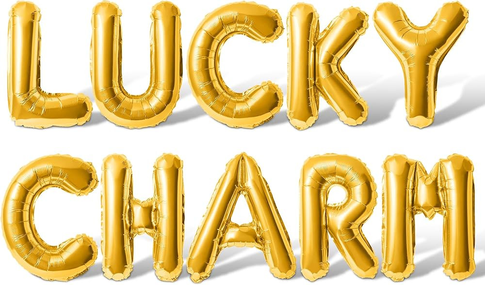 Letter Balloons - LUCKY CHARM 16" Inch Alphabet Letters Foil Mylar Balloon St Patricks Day Banner... | Amazon (US)