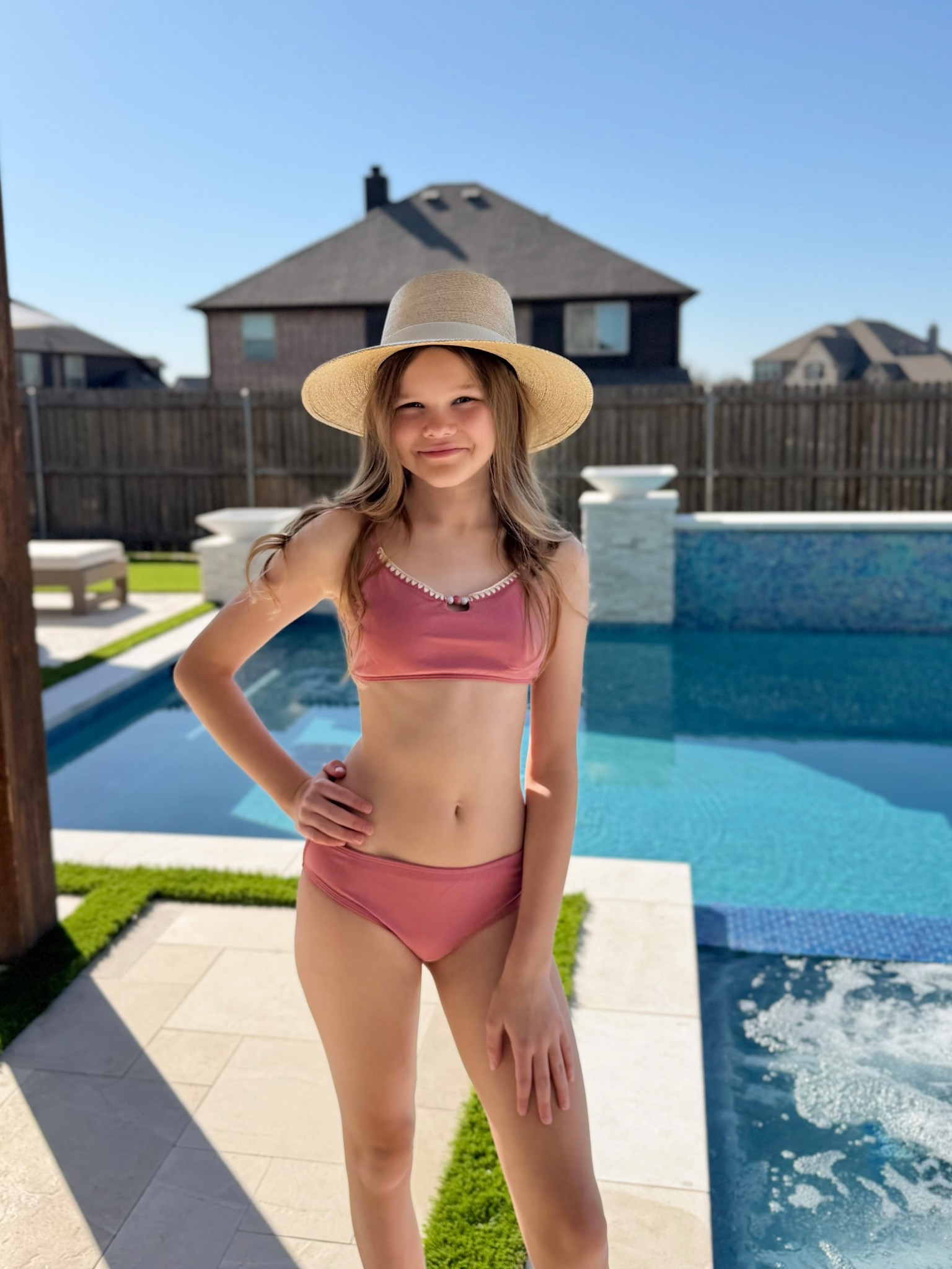 @abercrombie girls beaded cutout scoopneck two-piece swimsuit • perfect for preteens! 25% off with app code 

#LTKSwim #LTKKids #LTKSaleAlert
