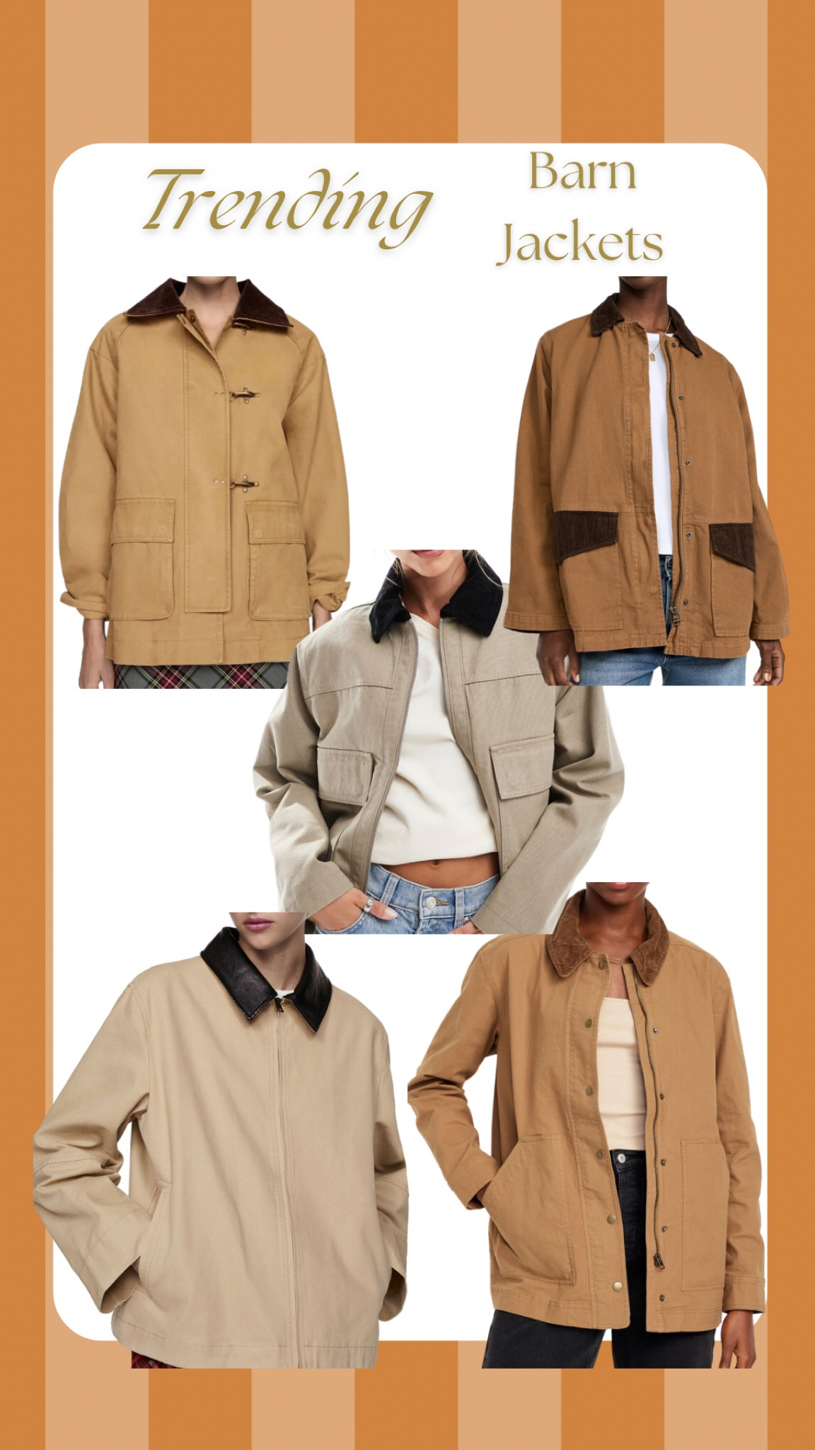 Trending: barn jackets 🧥


#barnjacket #trendingforfall #whatstrending #fallstyle #fallfashion #differentpricepoints #nordstrom #asos #oldnavy #trendystyle #layering #utilityjacket

#LTKGiftGuide #LTKSeasonal #LTKStyleTip