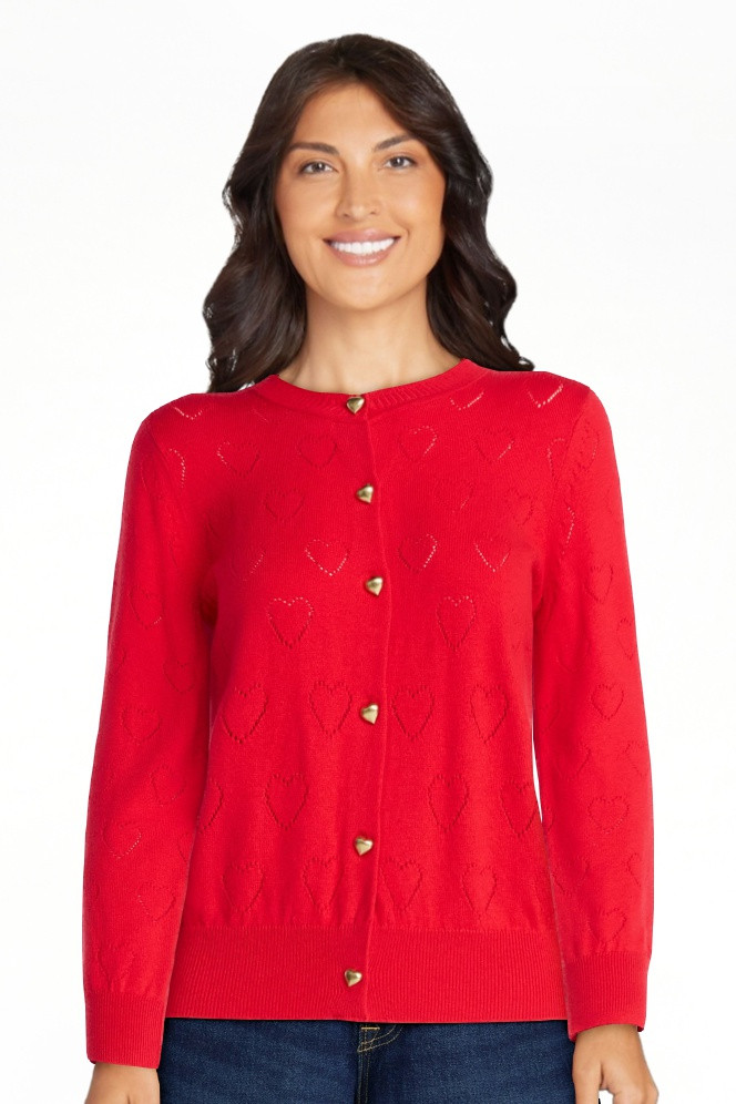 Free Assembly Women's and Women's Plus Heart Cardigan Sweater with Long Sleeves, Lightweight, Siz... | Walmart (US)