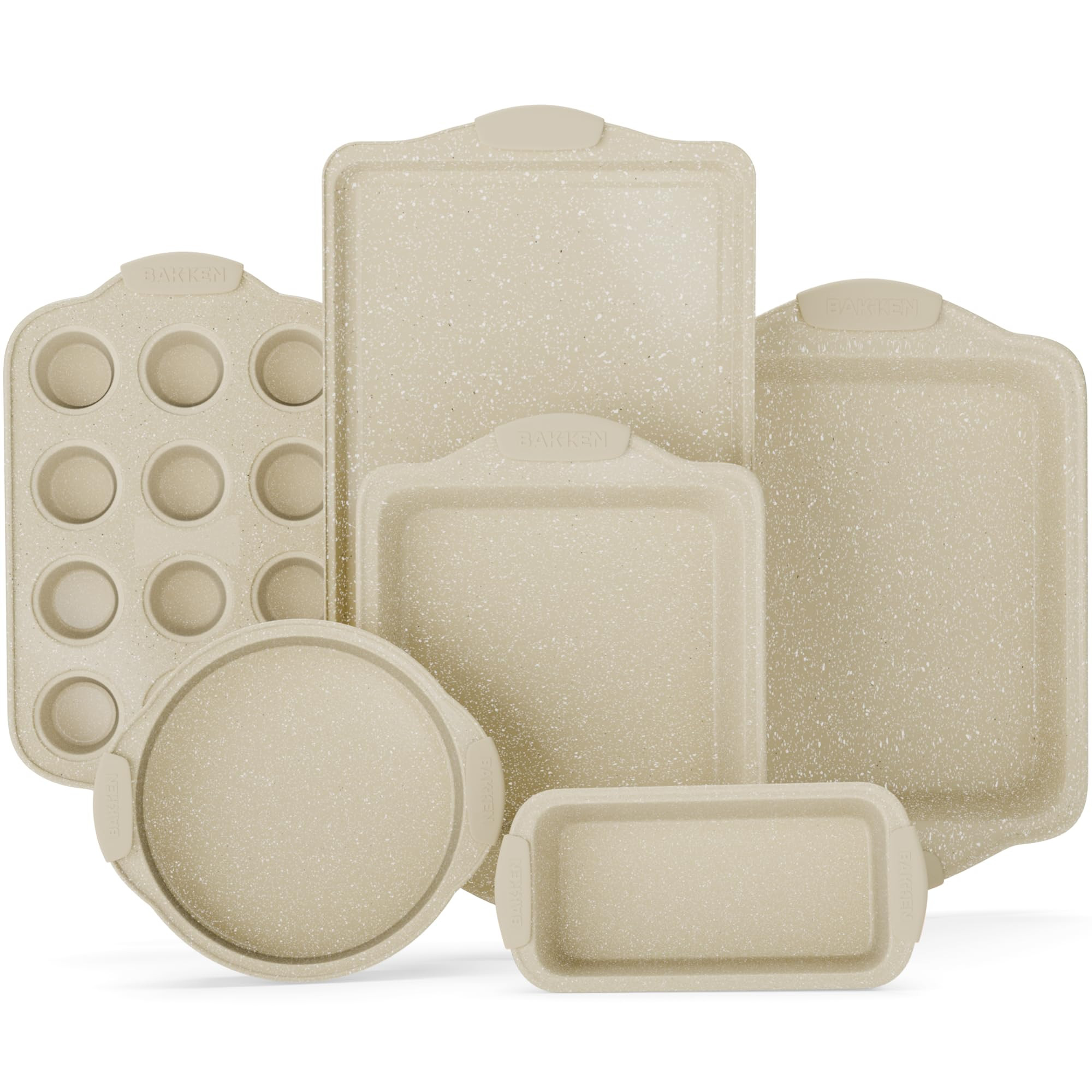 6-Piece Deluxe Nonstick Baking Pan Set - Professional Grade Carbon Steel Bakeware with White Marb... | Amazon (US)