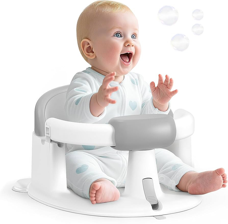Baby Bath Seat for Babies Sitting Up, Non-Slip Baby Bath Chair with Strong Suction Cups, Lockable... | Amazon (US)