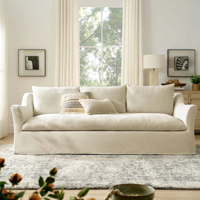 Somerset 92" Linen Blend Sofa In Linen | Wayfair North America